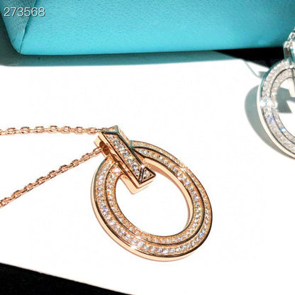 [Haelin Jewelry]T1 CIRCLE DIAMOND PAVED MEDIUM NECKLACE