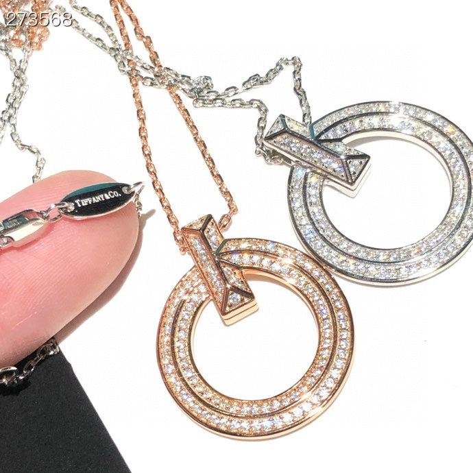 [Haelin Jewelry]T1 CIRCLE DIAMOND PAVED MEDIUM NECKLACE