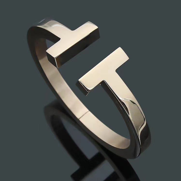 [Haelin Jewelry]T SQUARE OPEN BRACELET