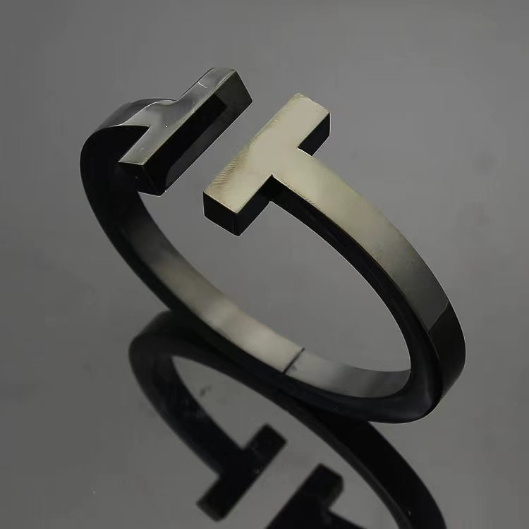 [Haelin Jewelry]T SQUARE OPEN BRACELET