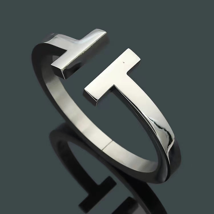 [Haelin Jewelry]T SQUARE OPEN BRACELET