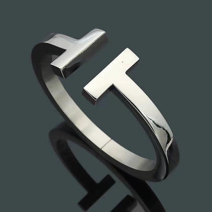[Haelin Jewelry]T SQUARE OPEN BRACELET