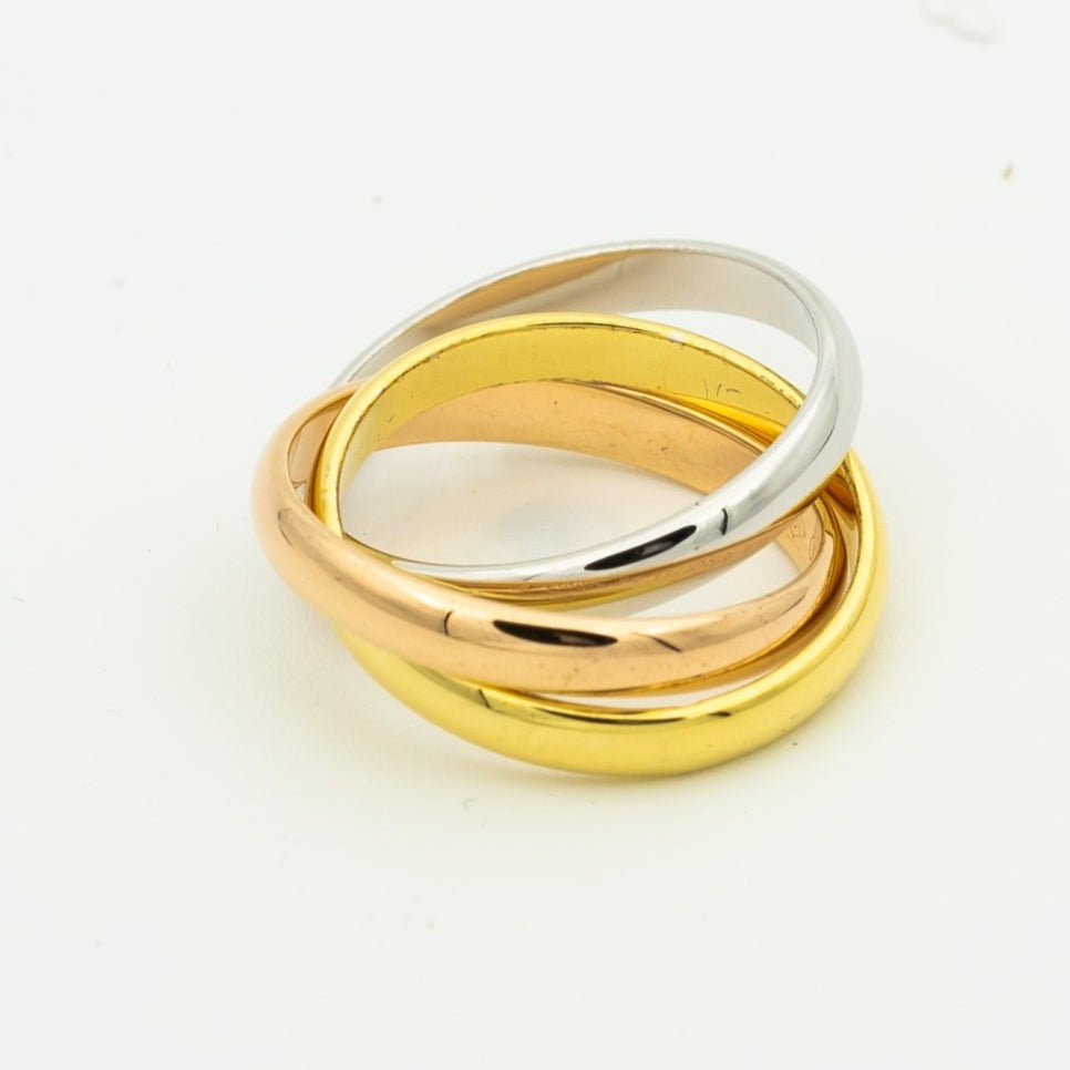 [⭐Haelin Jewelry Jewelry]TRINITY RING GOLD PINK GOLD SILVER
