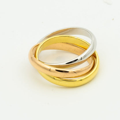 [⭐Haelin Jewelry Jewelry]TRINITY RING GOLD PINK GOLD SILVER