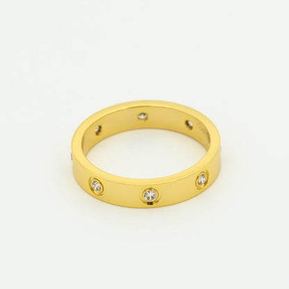 [⭐Haelin Jewelry]LOVE RING 3.6MM 8 DIAMONDS