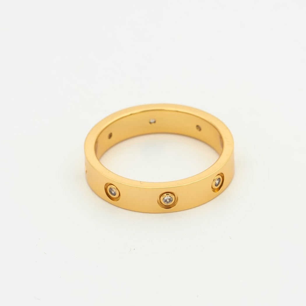 [⭐Haelin Jewelry]LOVE RING 3.6MM 8 DIAMONDS