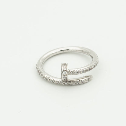 [⭐Haelin Jewelry]JUSTE RING 1.8MM SILVER DIAMONDS