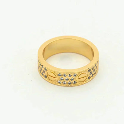 [⭐Haelin Jewelry]LOVE RING 5.5MM DIAMONDS PAVED