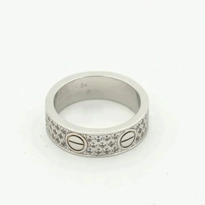 [⭐Haelin Jewelry]LOVE RING 5.5MM DIAMONDS PAVED