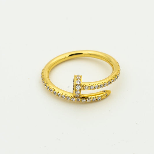 [⭐Haelin Jewelry]JUSTE RING 1.8MM GOLD DIAMONDS
