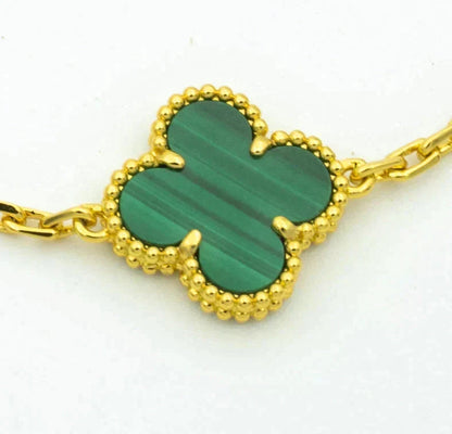 [⭐Haelin Jewelry] CLOVER 5 MOTIF MALACHITE BRACELET COLLECTION