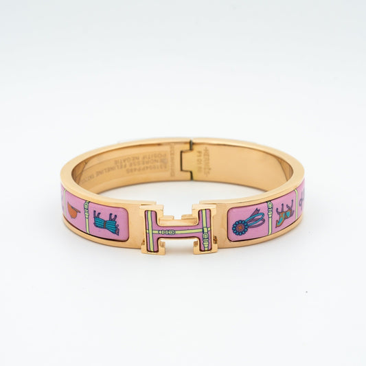 [⭐Haelin Jewelry]H PINK GOLD BRACELET PINK CERAMIC