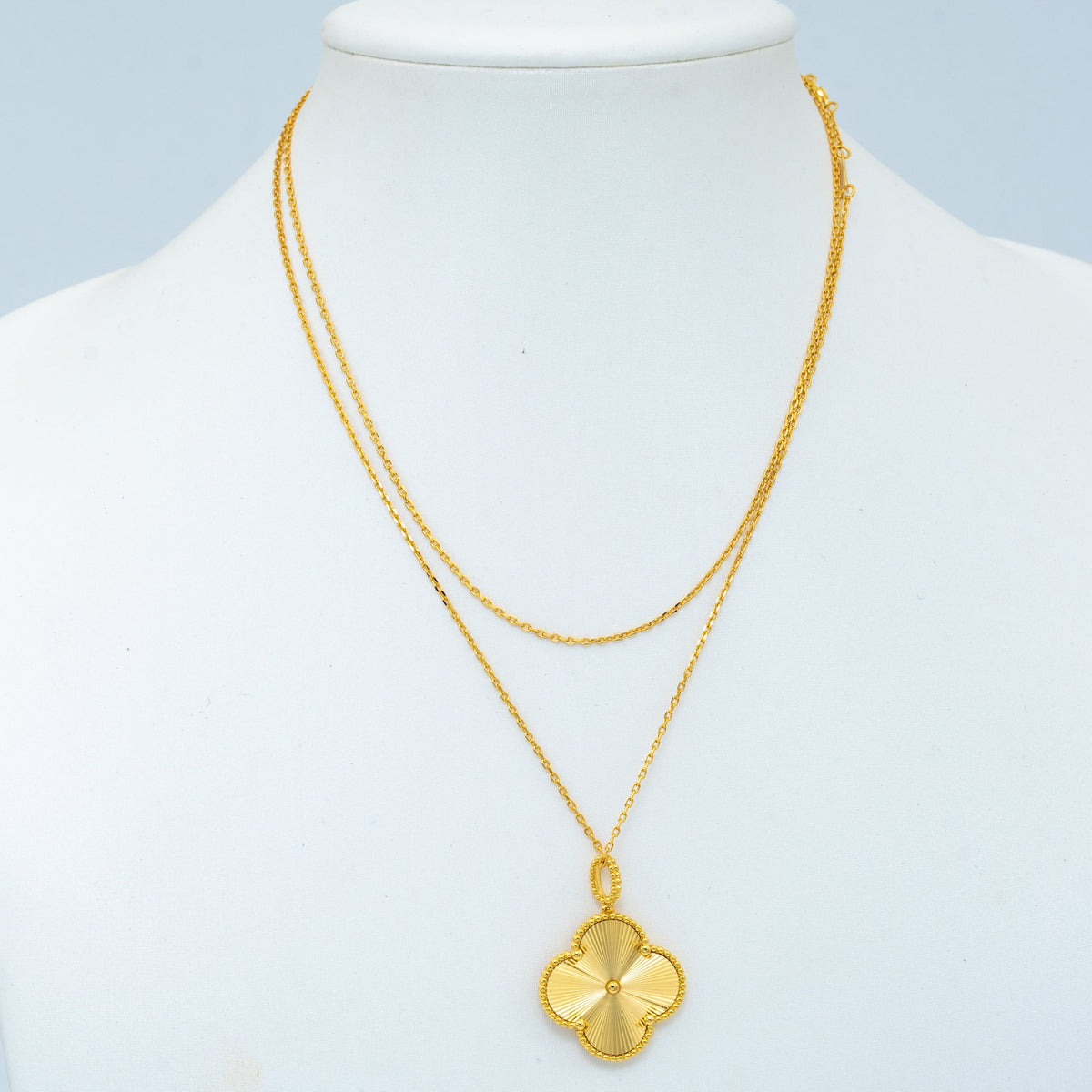[⭐Haelin Jewelry]CLOVER 25MM PEDANT NECKLACE GOLD