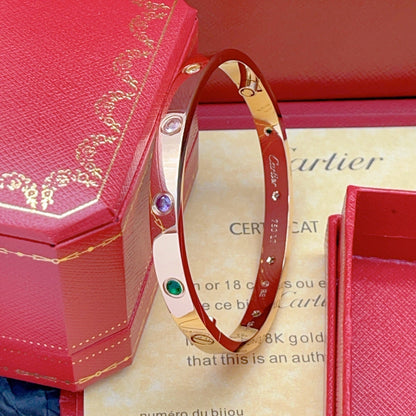 [⭐Haelin Jewelry] 2026 RAINBOW LOVE BRACELET 6.1MM  10 DIAMONDS