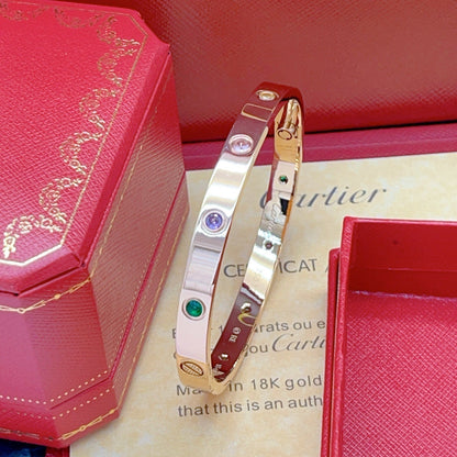 [⭐Haelin Jewelry] 2026 RAINBOW LOVE BRACELET 6.1MM  10 DIAMONDS