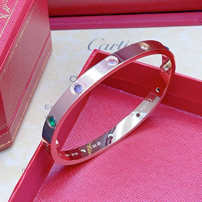 [⭐Haelin Jewelry] 2026 RAINBOW LOVE BRACELET 6.1MM  10 DIAMONDS