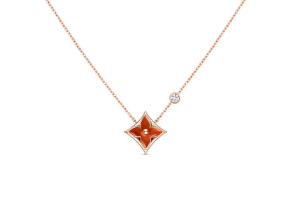 [⭐Haelin Jewelry]STAR NECKLACE PINK GOLD 1 DIAMOND