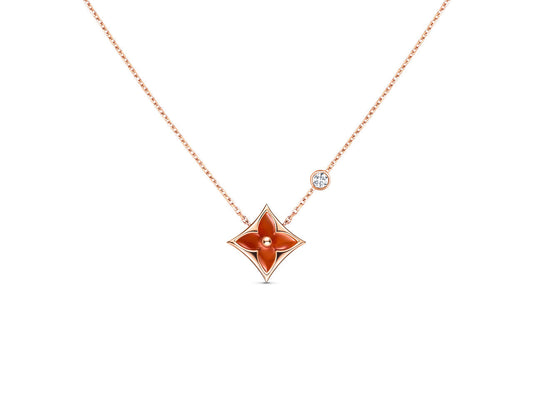 [⭐Haelin Jewelry]STAR NECKLACE PINK GOLD 1 DIAMOND