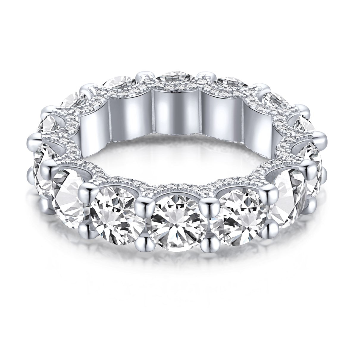 [Haelin Jewelry]Gorgeous Round Cut Tennis Ring