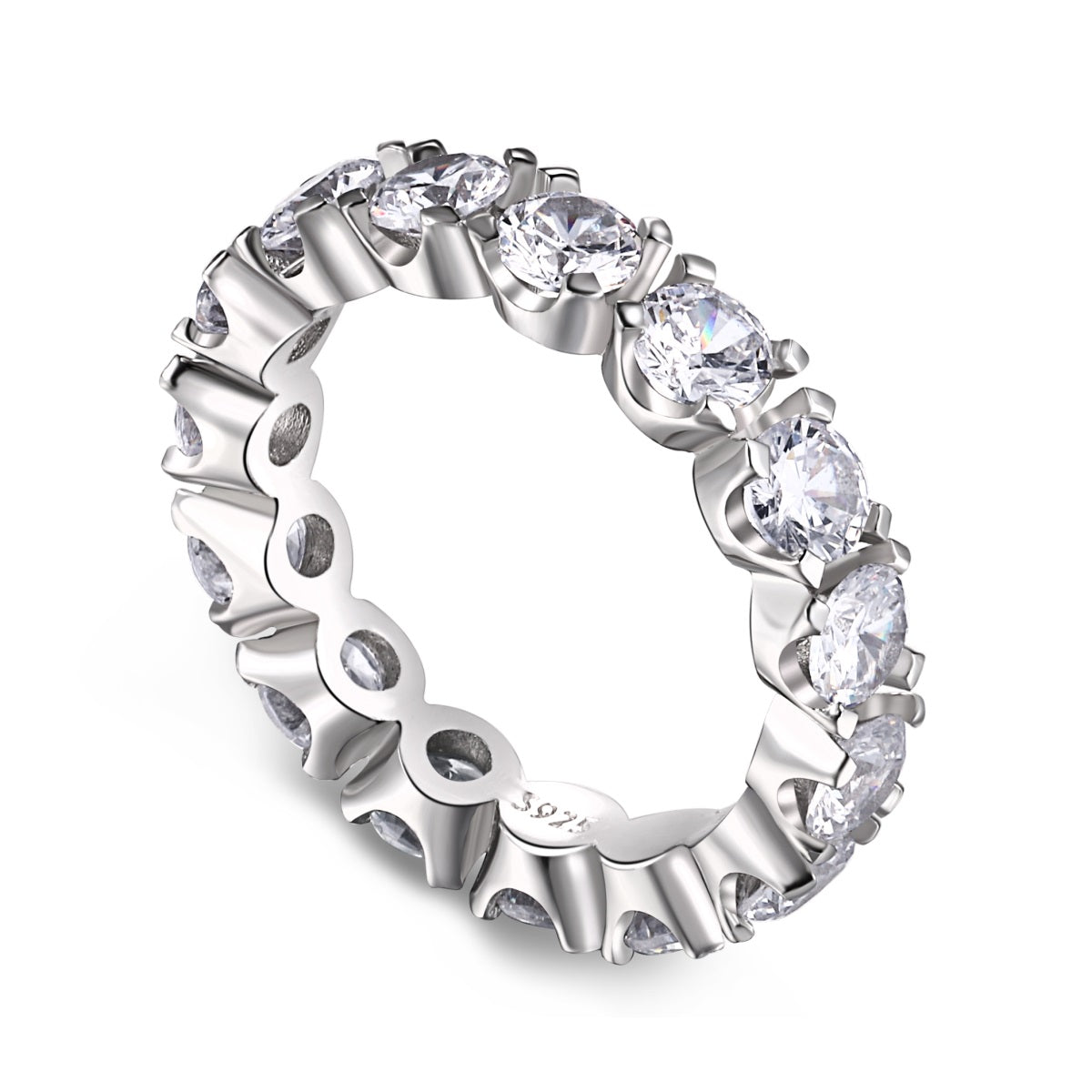 [Haelin Jewelry]Eternity Round Cut Tennis Ring