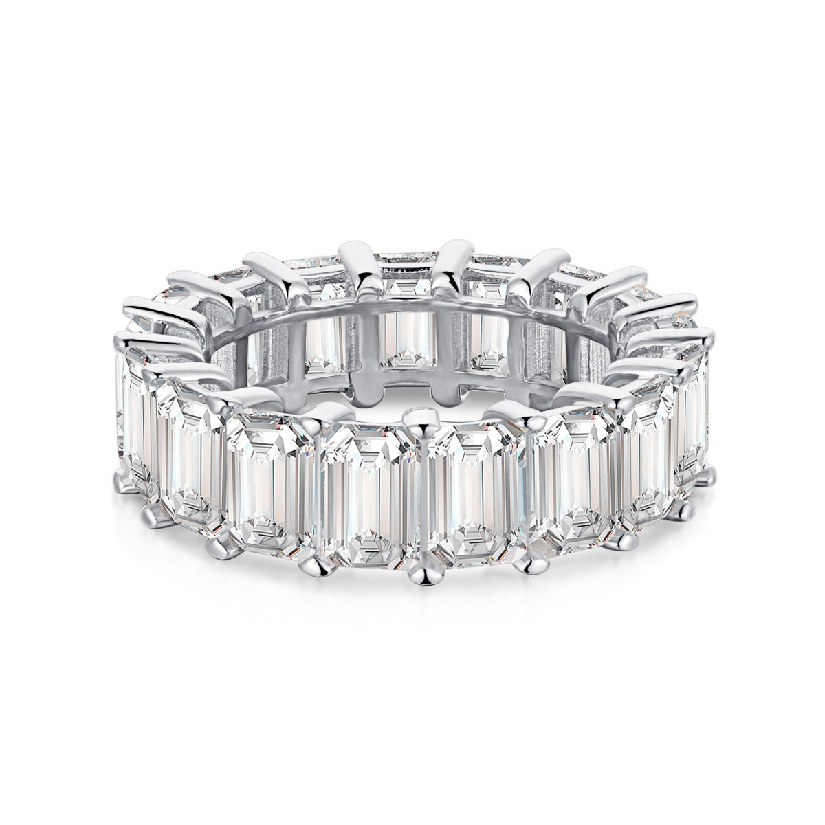 [Haelin Jewelry]0.75 Carat Elegant Emerald Cut Tennis Ring