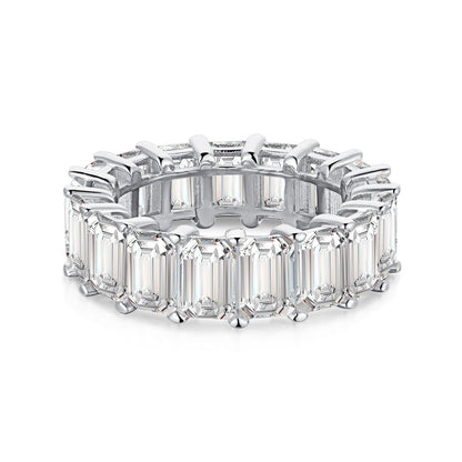 [Haelin Jewelry]0.75 Carat Elegant Emerald Cut Tennis Ring