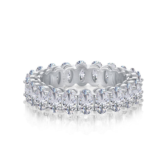 [Haelin Jewelry]Ornate Oval Cut Tennis Ring