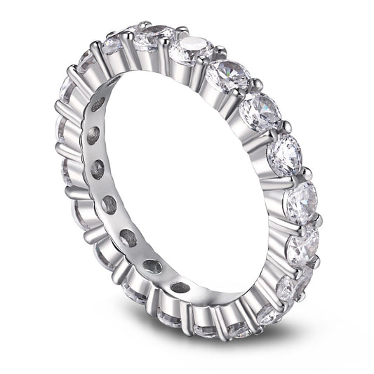 [Haelin Jewelry]Sparkling Round Cut Tennis Ring