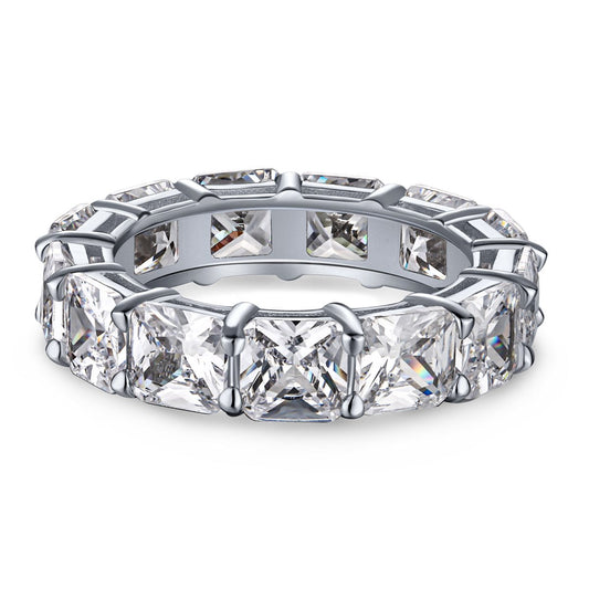 [Haelin Jewelry]Elegant Princess Cut Tennis Ring