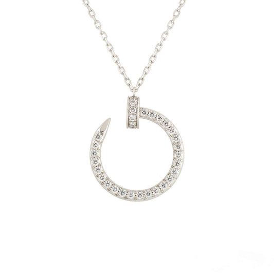 [⭐Haelin Jewelry]JUSTE NECKLACE SILVER DIAMONDS