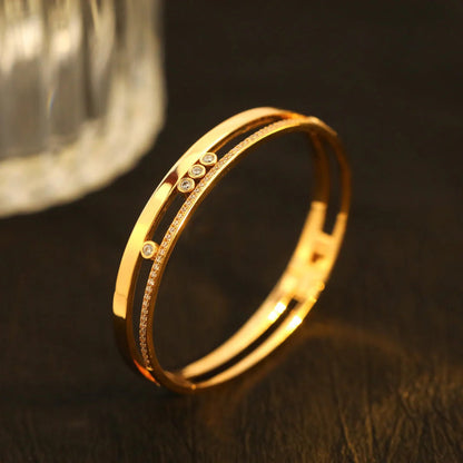 [⭐Haelin Jewelry]Move Romane Diamond Bangle Bracelet