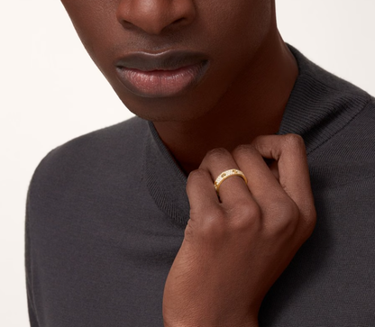 [⭐Haelin Jewelry]LOVE RING 4mm-wide full-diamond ring GOLD