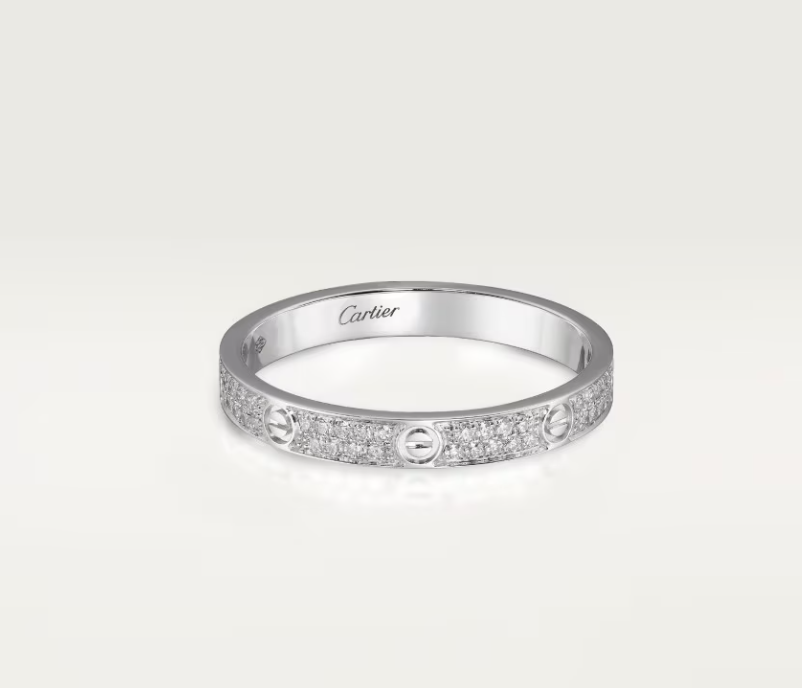 [⭐Haelin Jewelry]LOVE RING 2.6mm-wide full-diamond ring silver