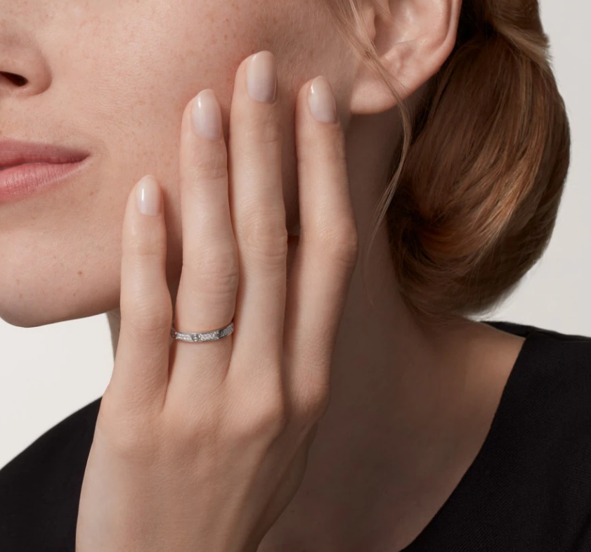 [⭐Haelin Jewelry]LOVE RING 2.6mm-wide full-diamond ring silver