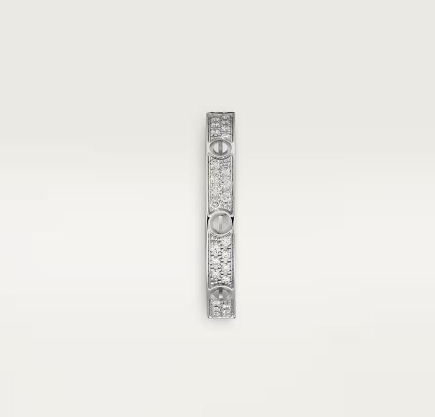 [⭐Haelin Jewelry]LOVE RING 2.6mm-wide full-diamond ring silver