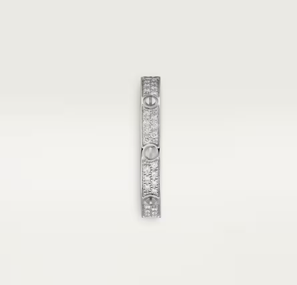 [⭐Haelin Jewelry]LOVE RING 2.6mm-wide full-diamond ring silver