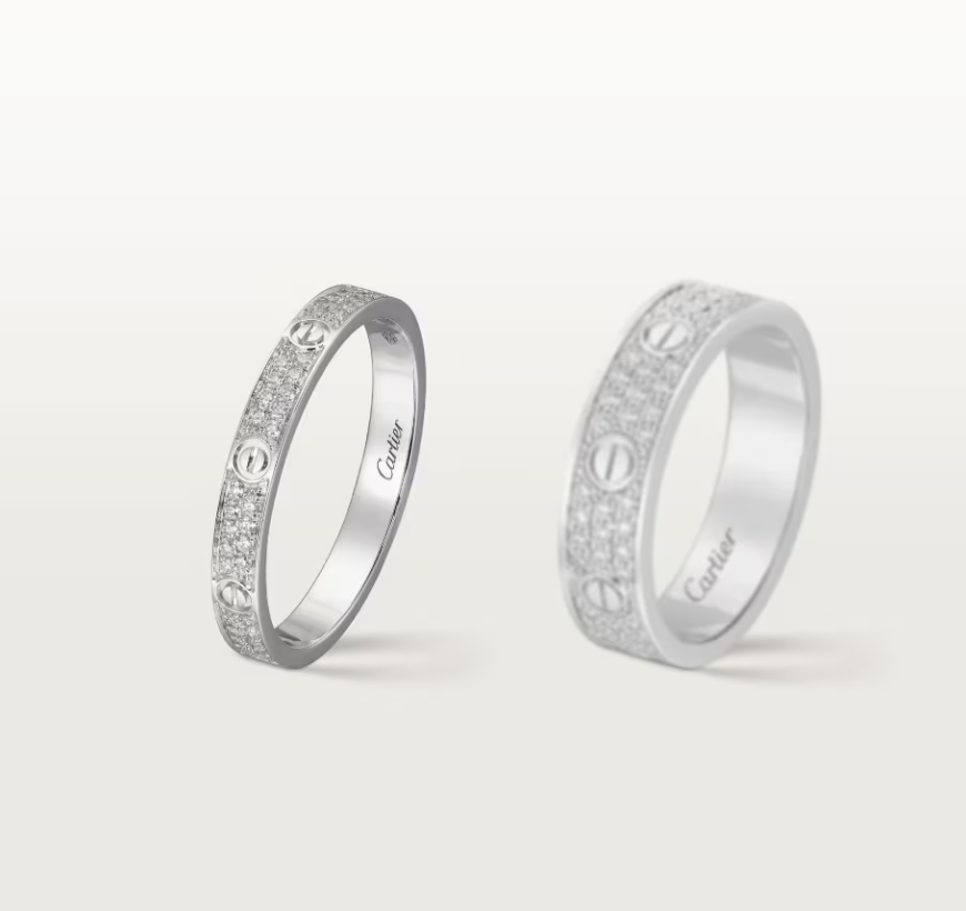 [⭐Haelin Jewelry]LOVE RING 2.6mm-wide full-diamond ring silver