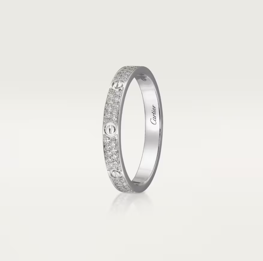 [⭐Haelin Jewelry]LOVE RING 2.6mm-wide full-diamond ring silver