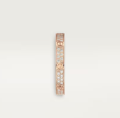 [⭐Haelin Jewelry]LOVE RING 2.6mm-wide full-diamond ring Rose Gold