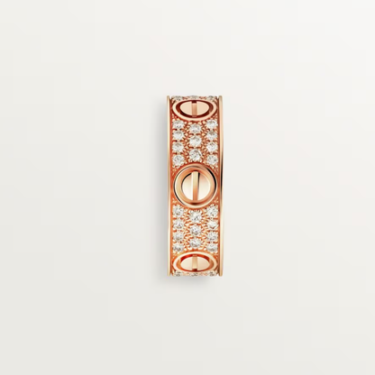 [⭐Haelin Jewelry]LOVE RING 6.5mm-wide full-diamond ring Rose Gold