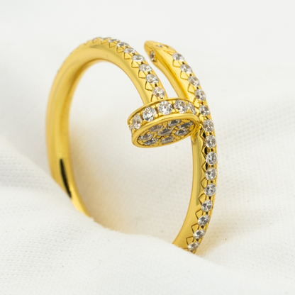 [⭐Haelin Jewelry]JUSTE RING 1.8MM GOLD DIAMONDS