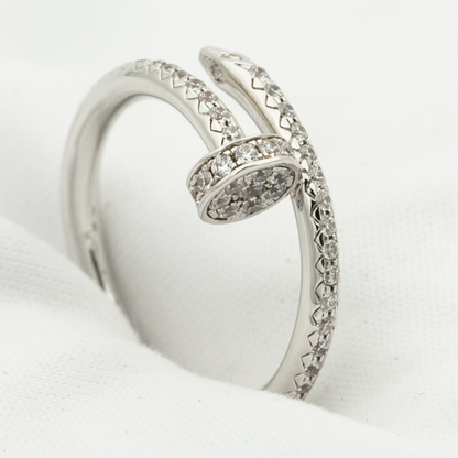 [⭐Haelin Jewelry]JUSTE RING 1.8MM SILVER DIAMONDS