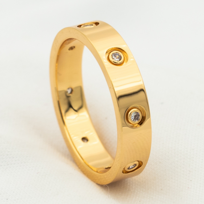 [⭐Haelin Jewelry]LOVE RING 3.6MM 8 DIAMONDS