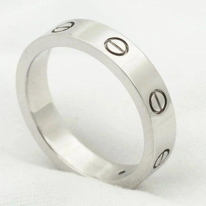 [⭐Haelin Jewelry]LOVE RING 4MM 1 DIAMOND SILVER
