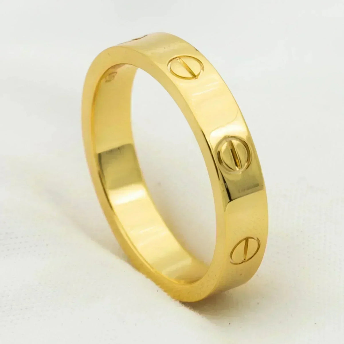 [⭐Haelin Jewelry]LOVE RING 4MM 1 DIAMOND GOLD