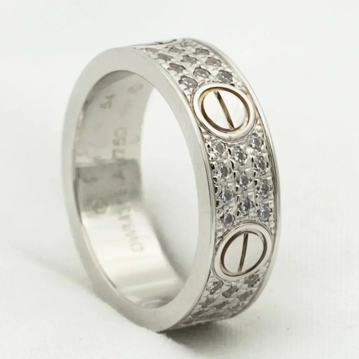 [⭐Haelin Jewelry]LOVE RING 5.5MM DIAMONDS PAVED
