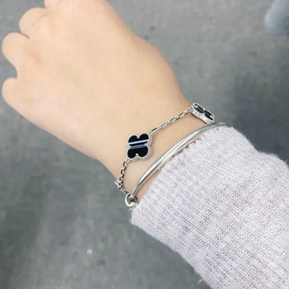 [⭐Haelin Jewelry] CLOVER 5 MOTIF PULSAR STONE BRACELET COLLECTION