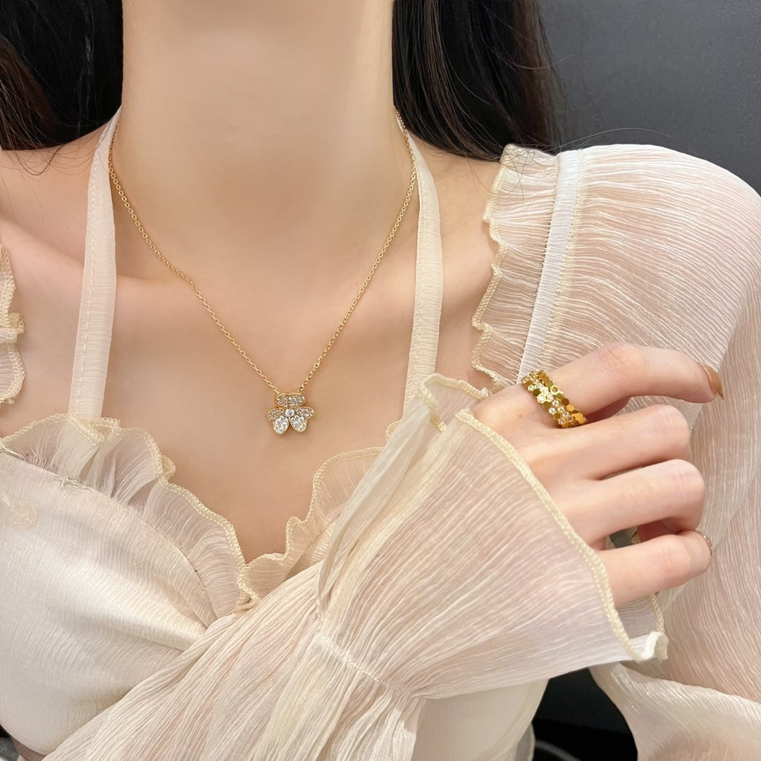 [⭐Haelin Jewelry]FLOWER DIAMOND NECKLACE