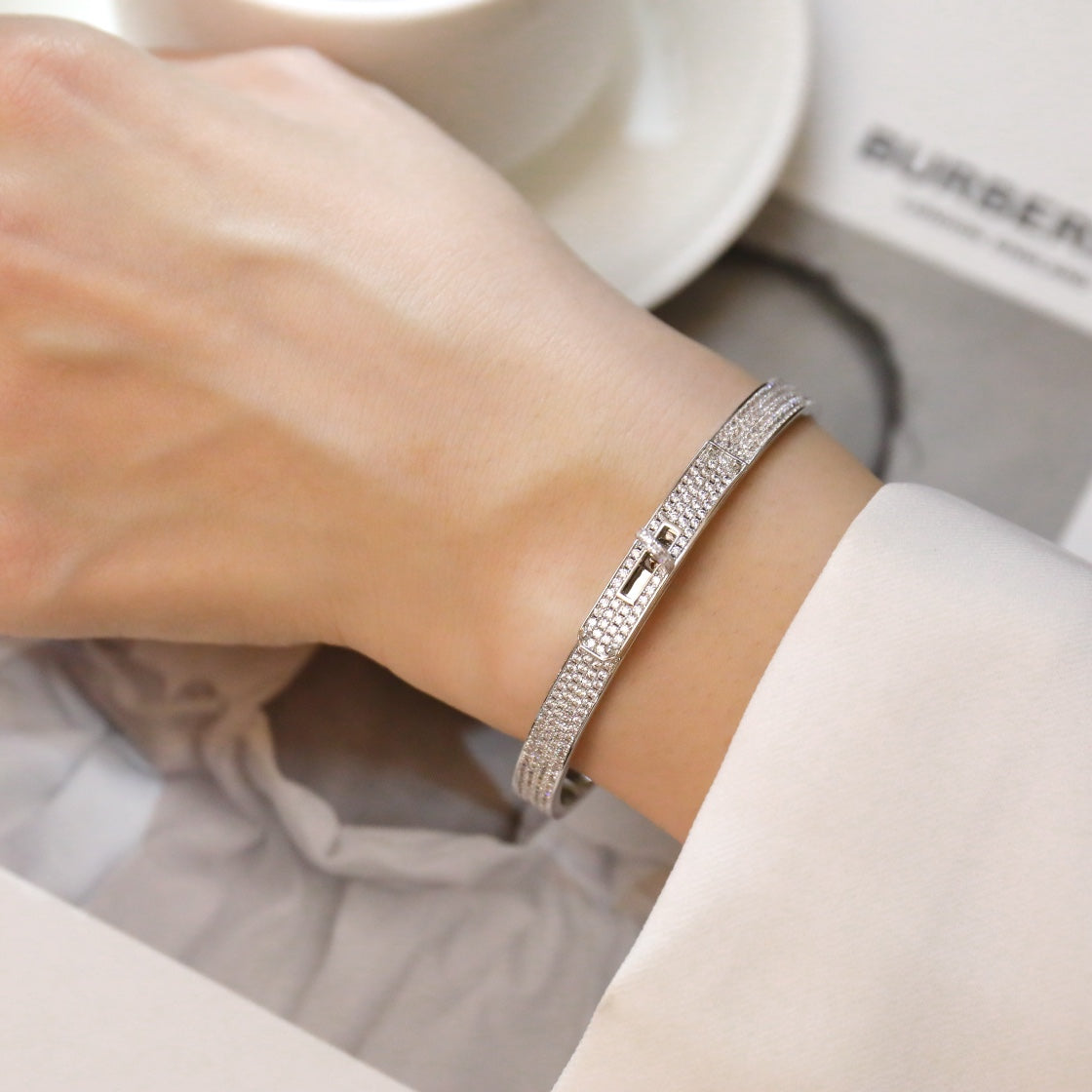[⭐Haelin Jewelry]KELLY BRACELET DIAMOND PAVED