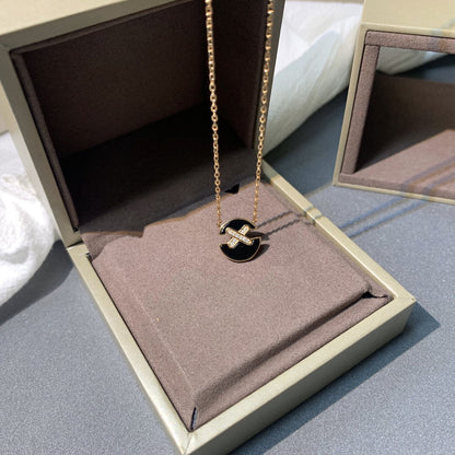 [⭐Haelin Jewelry]JEUX DE PINK GOLD DIAMOND NECKLACE